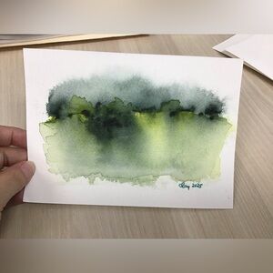Original Abstract Landscape Watercolor